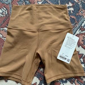 NWT Lululemon Align Shorts 6” Saddle Brown -Size 4